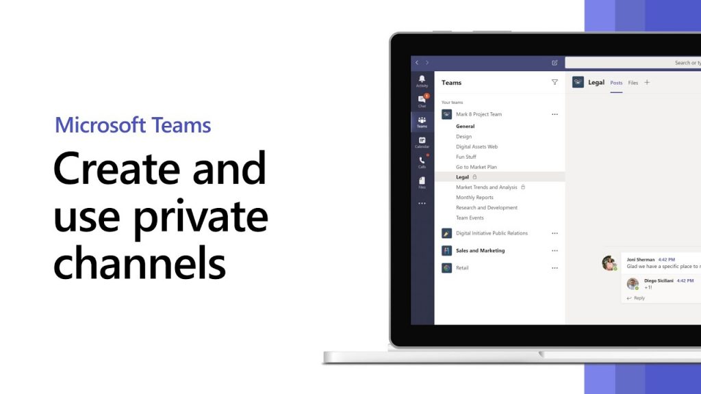 Create and use private channels in Microsoft Teams