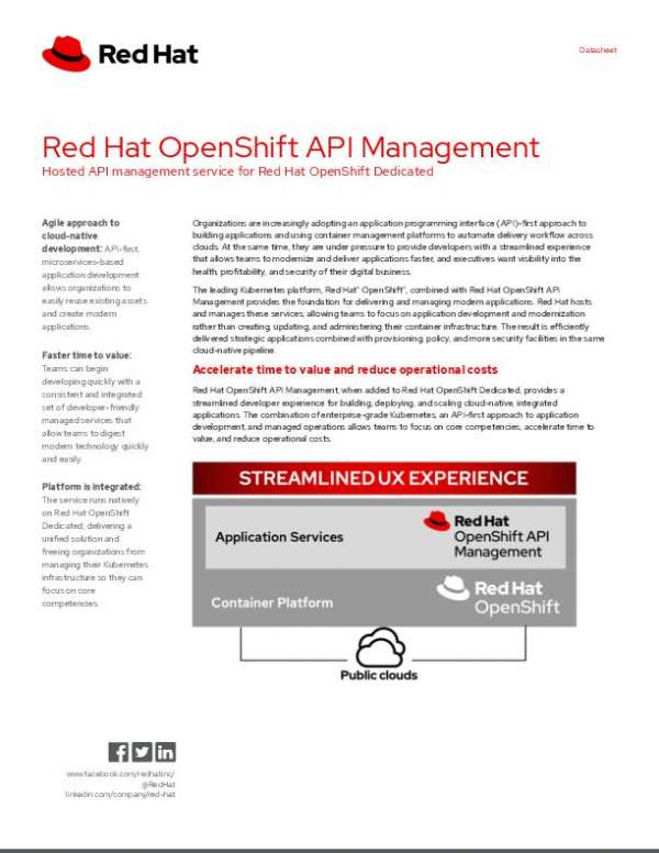 Red Hat OpenShift API Management